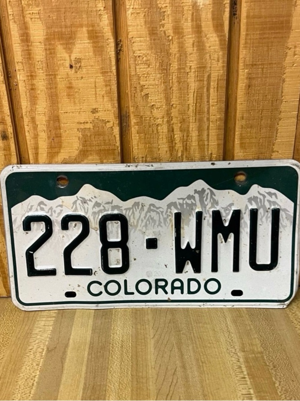 Colorado License Plate 228-WMU - Mountain Design